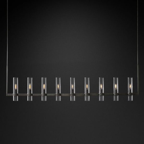 Ravella Blown Glass Linear Chandelier 71"