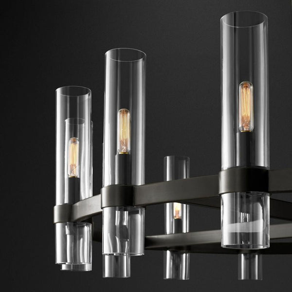 Ravella Blown Glass Round Chandelier 60"