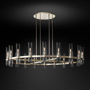 Ravella Blown Glass Round Chandelier 60"