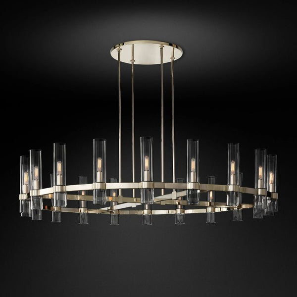 Ravella Blown Glass Round Chandelier 60"