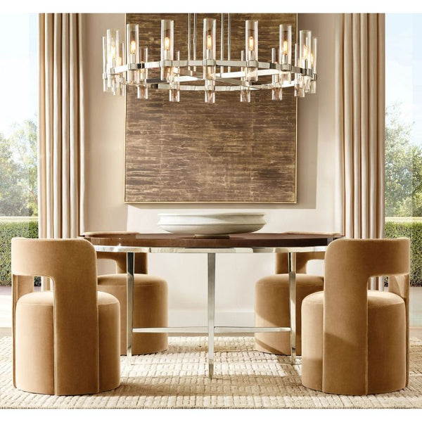 Ravella Blown Glass Round Chandelier 60"