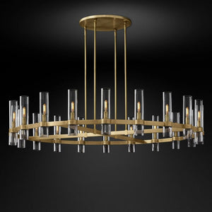 Ravella Blown Glass Round Chandelier 60"