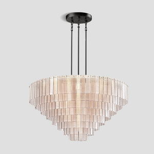 Sina Round Glass Tile Chandelier
