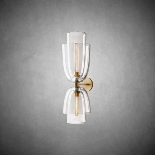 Blon Clear Glass Cloche Grand Sconce