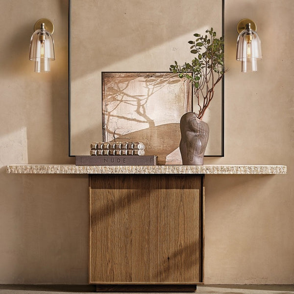 Blon Clear Glass Flute Sconce