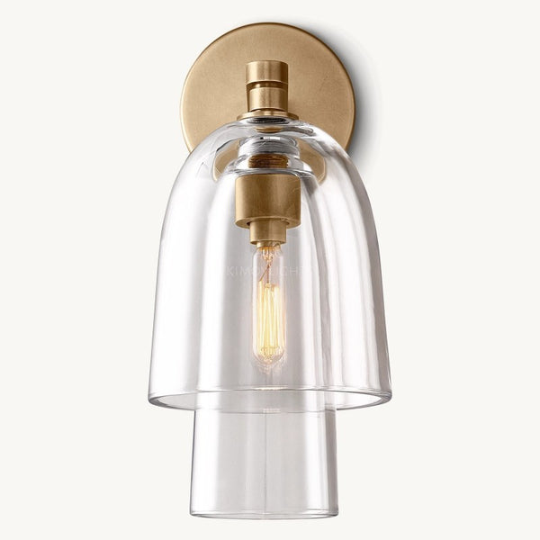 Blon Clear Glass Flute Sconce