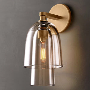 Blon Clear Glass Flute Sconce