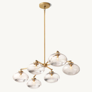 Cabrette Clear Glass Mobile Linear Chandelier