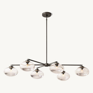 Cabrette Clear Glass Mobile Linear Chandelier