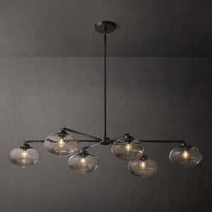 Cabrette Clear Glass Mobile Linear Chandelier