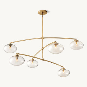 Cabrette Clear Glass Mobile Round Chandelier