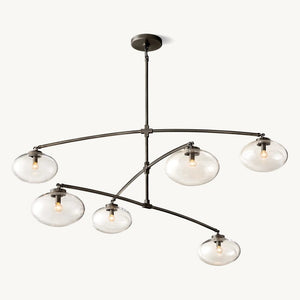 Cabrette Clear Glass Mobile Round Chandelier