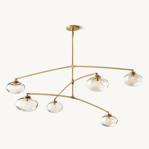 Cabrette Clear Glass Mobile Round Chandelier