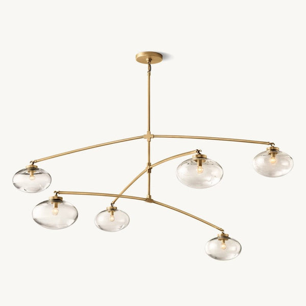 Cabrette Clear Glass Mobile Round Chandelier
