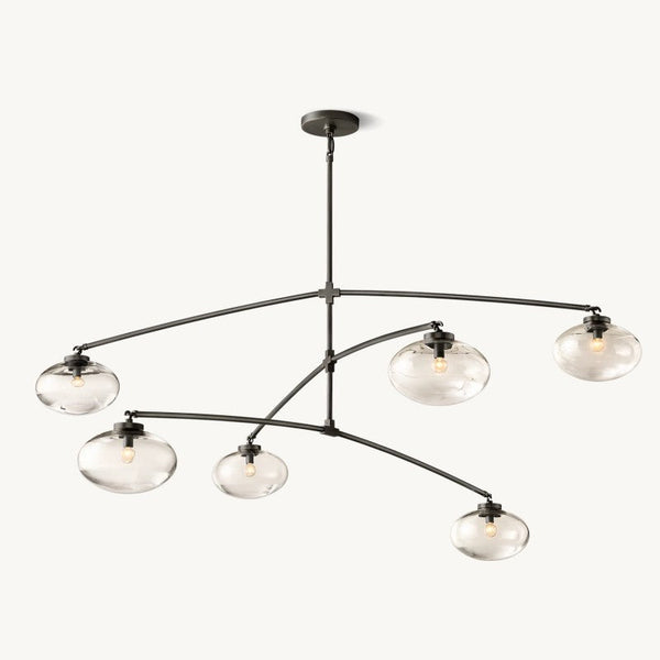 Cabrette Clear Glass Mobile Round Chandelier