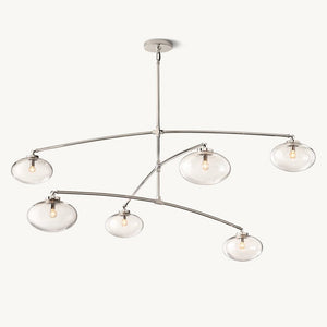 Cabrette Clear Glass Mobile Round Chandelier