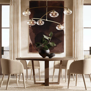 Cabrette Clear Glass Mobile Round Chandelier