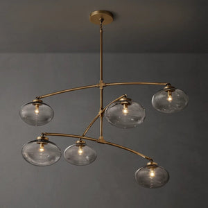 Cabrette Clear Glass Mobile Round Chandelier