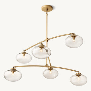 Cabrette Clear Glass Mobile Round Chandelier