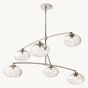 Cabrette Clear Glass Mobile Round Chandelier