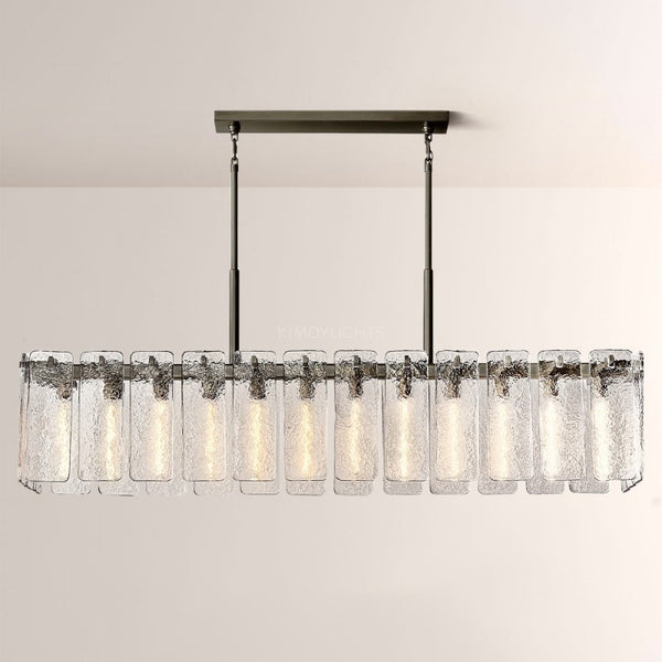 Calametta Glass Rectangular Chandelier 72"