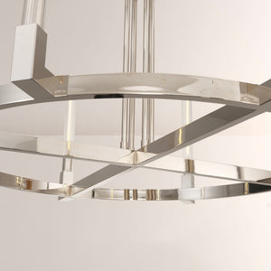 Cannele Glass Round Living Room Chandelier 48"