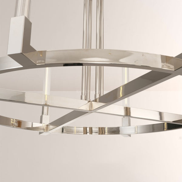 Cannele Glass Round Living Room Chandelier 48"