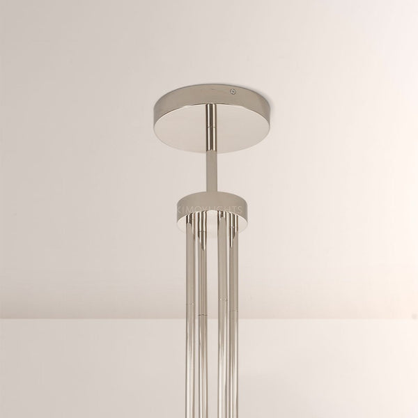 Cannele Glass Round Living Room Chandelier 48"