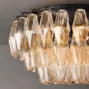 Chiara Clear Glass Flushmount 22"