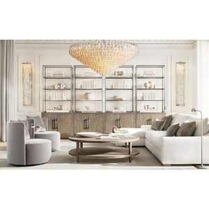 Chiara Clear Glass Tiered Round Chandelier 47" For Living Room