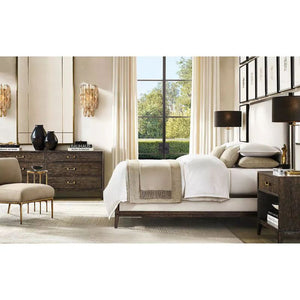 Chiara Clear Glass Short Bedroom Wall Sconce