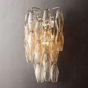 Chiara Clear Glass Short Bedroom Wall Sconce