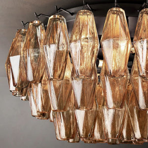 Chiara Smoke Glass Flushmount 22"