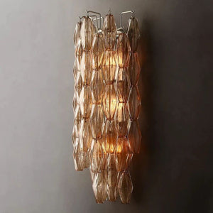 Chiara Smoke Glass Grand Bedroom Wall Sconce
