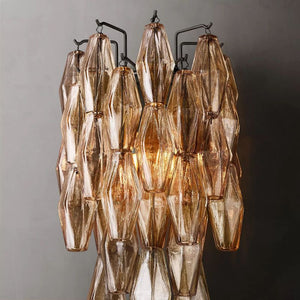 Chiara Smoke Glass Short Bedroom Wall Sconce