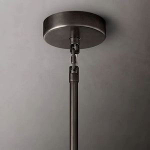 Chiara Smoke Glass Square  Dining Room Chandelier 32"