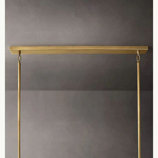 Chiara Smoke Glass Tiered Rectangular Chandelier 74" For Living Room