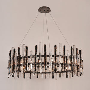 Sancy Round Glass Chandelier