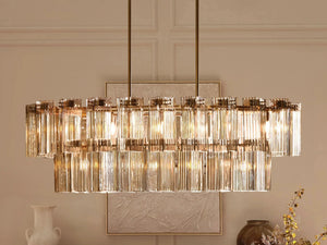 Delsie Oval Glass Chandelier 51''63''72''