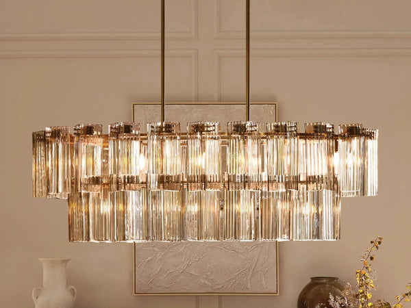 Delsie Oval Glass Chandelier 51''63''72''