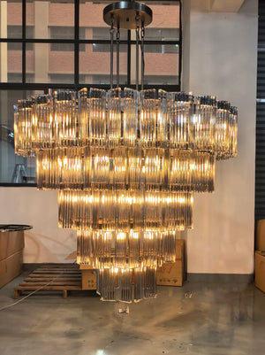 Delsie Round Glass Chandelier