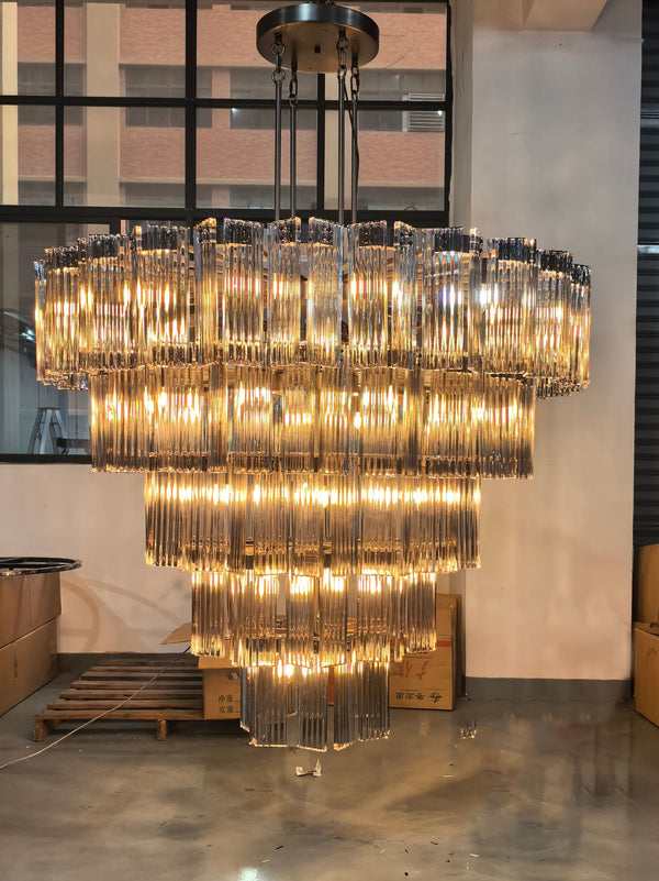 Delsie Round Glass Chandelier