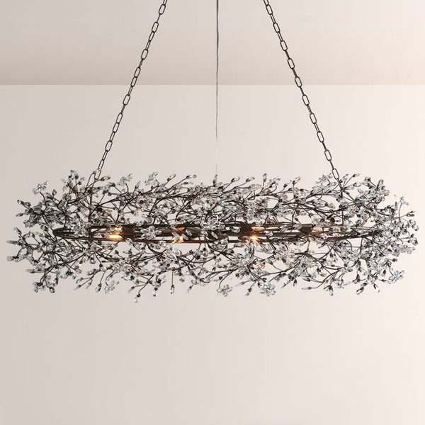 Fiore Oval Crystal Chandelier