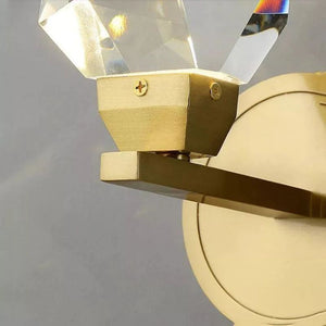 Flash Faceted Crystal Prisms Short Wall Sconce