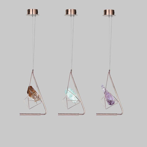 Besy Modern Rock Crystal Island Pendant, Bar Pendant