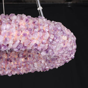 Besy Purple Crystal Round Luxury Chandelier