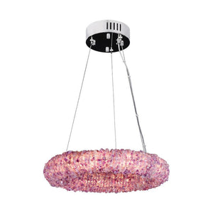 Besy Purple Crystal Round Luxury Chandelier