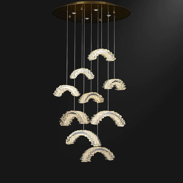 Besy Rock Crystal Crescent Chandelier