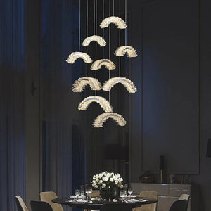 Besy Rock Crystal Crescent Chandelier