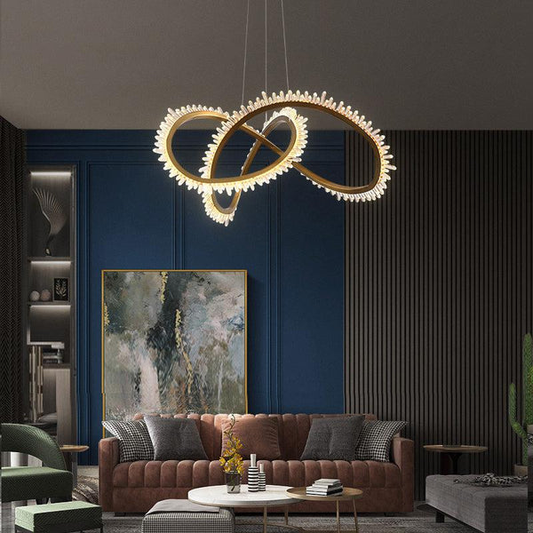 Besy Rock Crystal Möbius Ring Chandelier